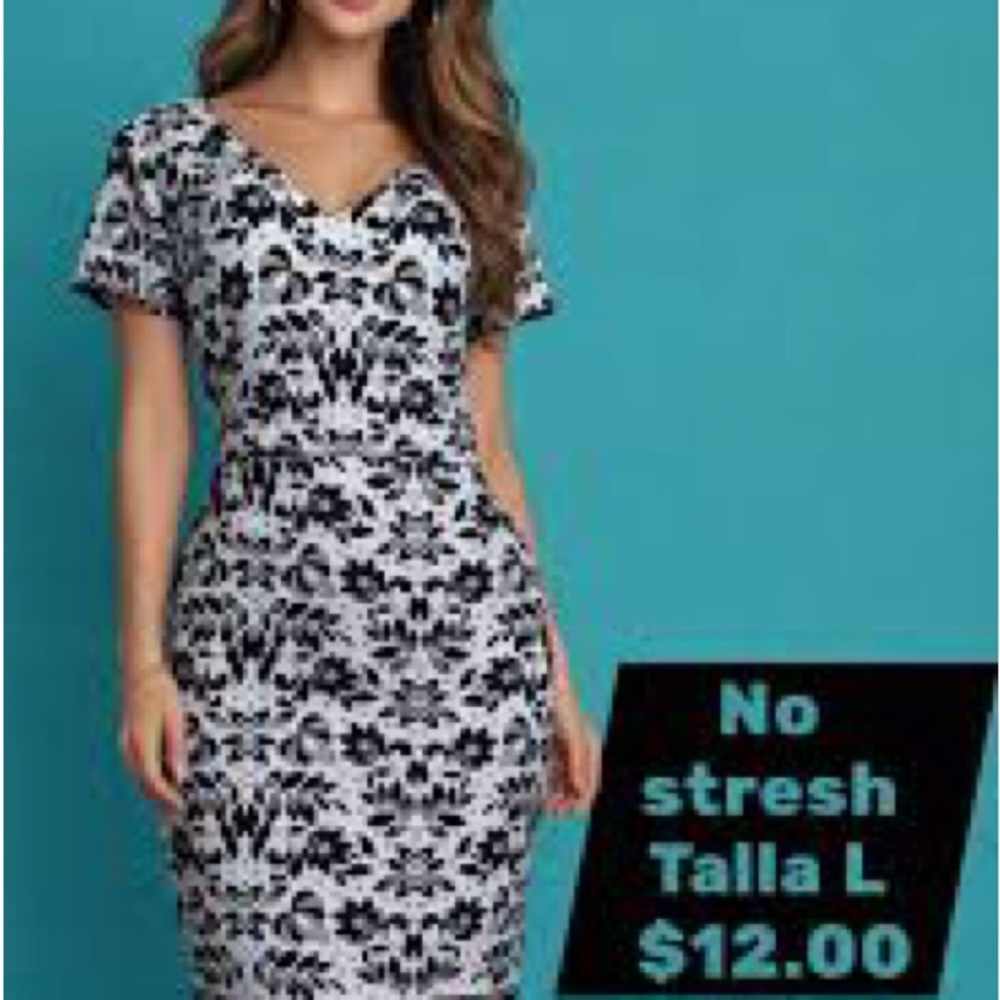 Ann Taylor Black and White Floral Midi Dress - Picture 2 of 2